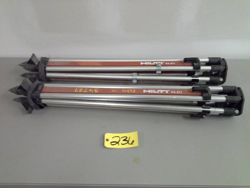 lot 236 image: (2) Hilti PA 911 Tripods