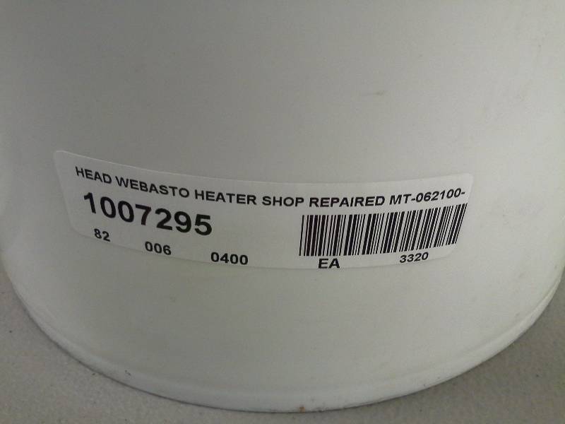 HEAD WEBASTO HEATER SHOP REPAIRED MT-062100-SR