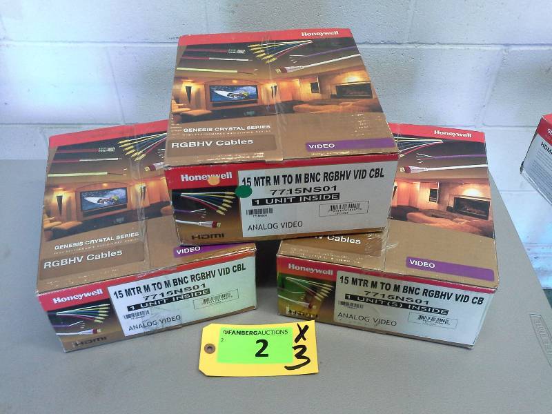 (3) Honeywell 15 MTR M BNC RGBHV VID CB