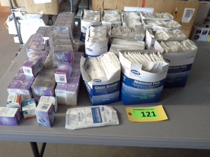 Lot of Blood Glucose Test Strips and Abdominal Pads