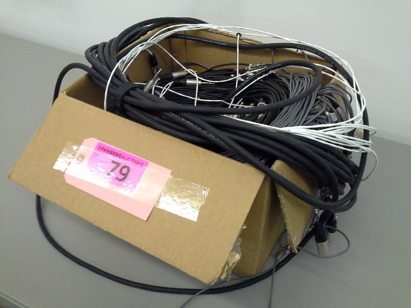lot 79 image: Misc. Box of Audio snakes