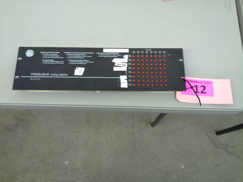lot 12 image: (1) Knox video RS8x8HB routing switcher