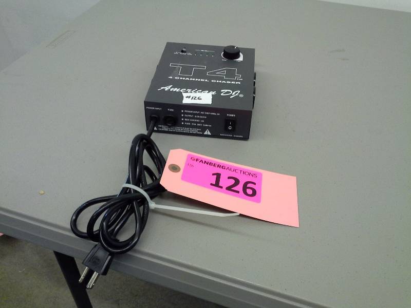 lot 126 image: (1) American DJ T4 4-channel light chaser