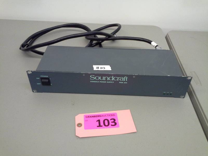 lot 103 image: (1) Soundcraft Console power supply for ghost console with cable PSM 290