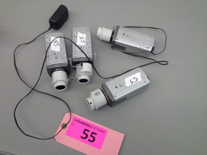 lot 55 image: (4) Sony ExWave HAD Video Camera BNC