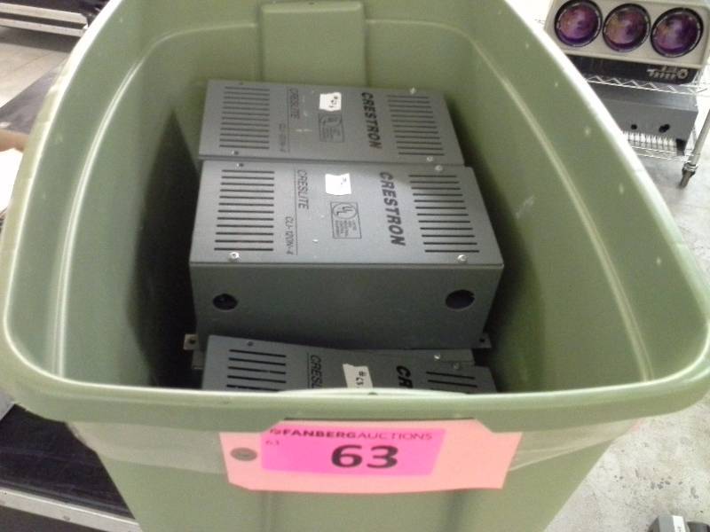 lot 63 image: (5) Crestron 4 Channel Network Lighting Dimmers