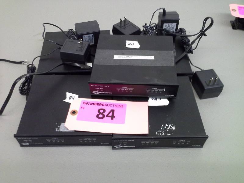 lot 84 image: (5) Crestron RS232-RS422 comm unit