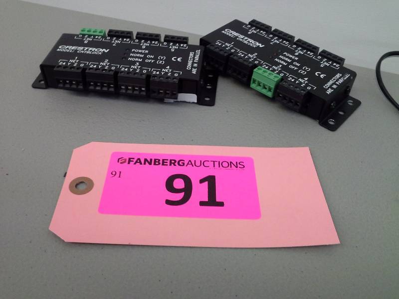 lot 91 image: (2) Crestron CNTBLOCK CresNet distribution block C2N-HBLOCK
