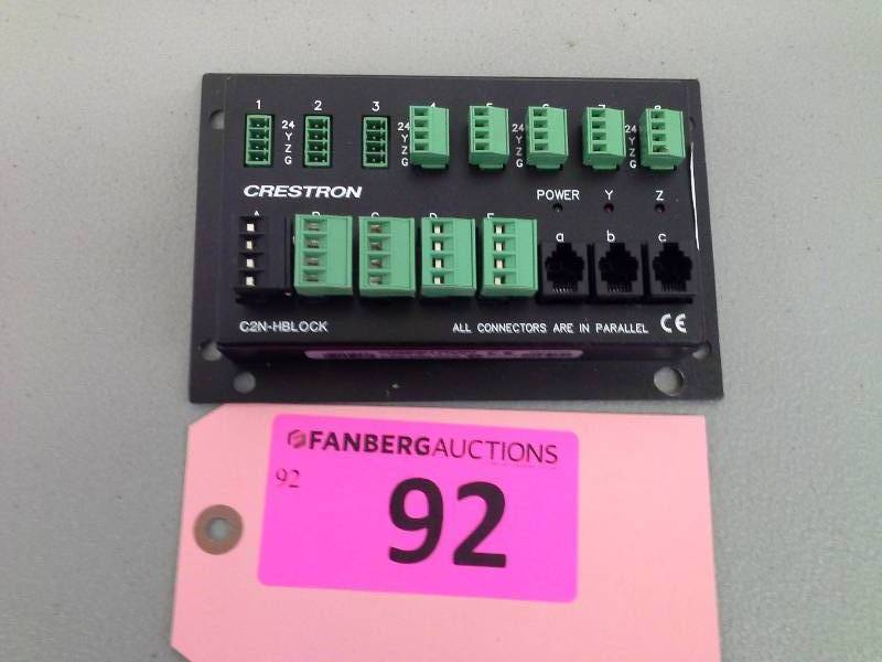 lot 92 image: (1) Crestron CNTBLOCK CresNet distribution block