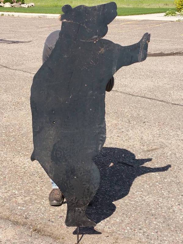 lot 22 image: Large Steel Bear Silhouette