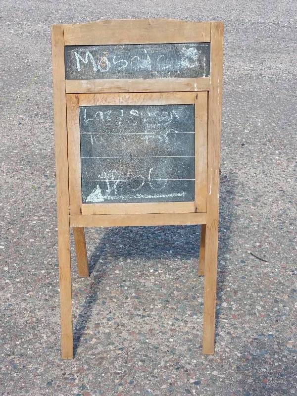 lot 41 image: Antique Chalkboard  Chalk Station