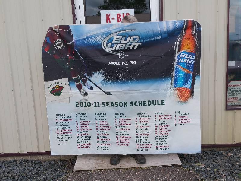 lot 131 image: 2010-2011 Minnesota Wild Large Wall Schedule