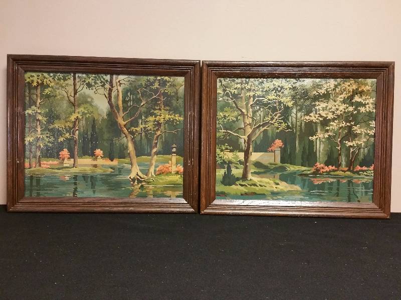 lot 148 image: Vintage Paint-By-Number Summer Scenes