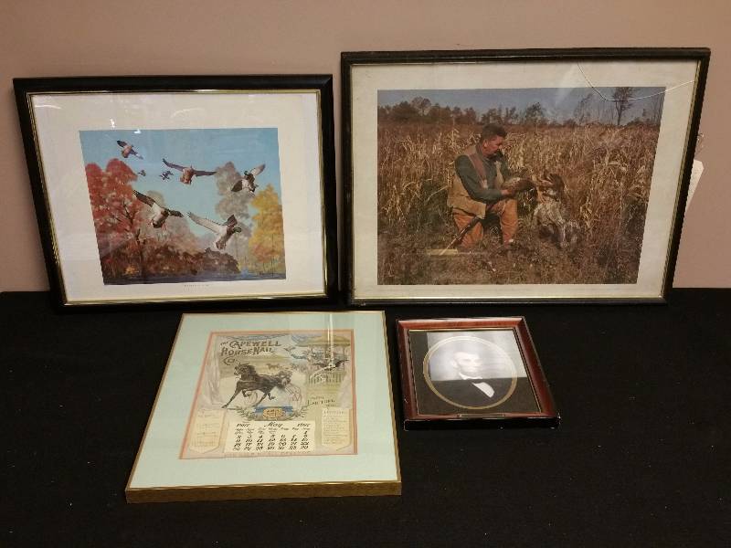 lot 149 image: Framed 1897 Calendar, Lincoln, Etc