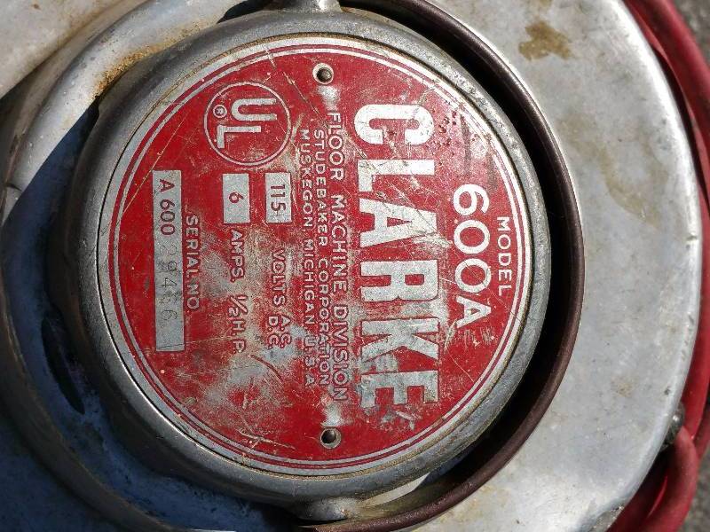 lot 12 image: Vintage Clarke 600A Stainless Steel Heavy Duty Canister Vacuum