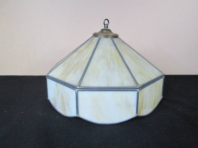 lot 57 image: Tan Stained Glass Light