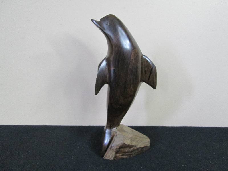 lot 162 image: Iron Wood Dolphin