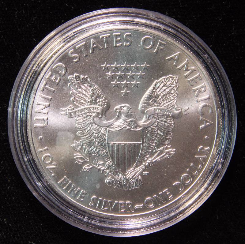 2012 AMERICAN SILVER EAGLE 1 TROY OZ. .999 FINE SILVER DOLLAR IN AIRTITE CAPSULE