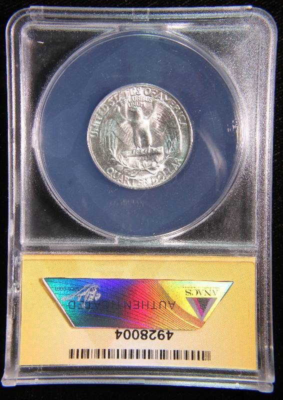 1956 WASHINGTON SILVER QUARTER MS64 ANACS