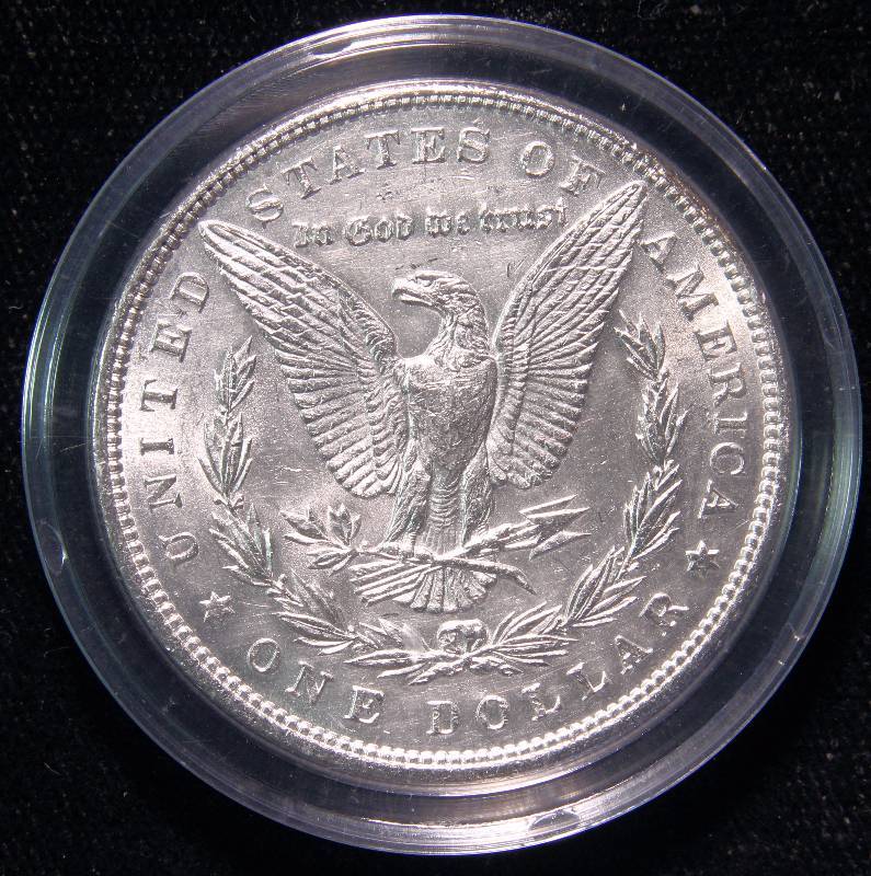 1896 MORGAN SILVER DOLLAR UNC DETAILS LIGHTLY CLEANED