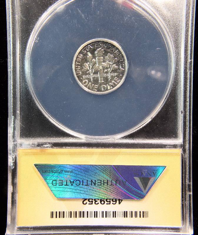 1962 PROOF ROOSEVELT SILVER DIME PF65 ANACS