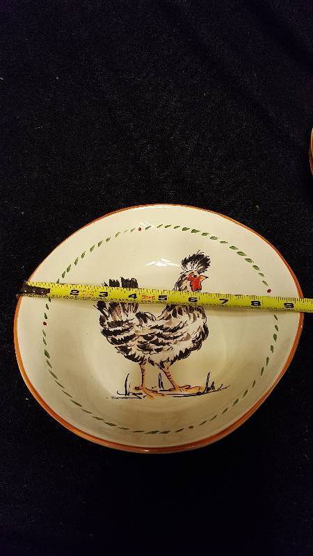 Lot of two Willams Sonoma Chicken pasta bowl- Rooster