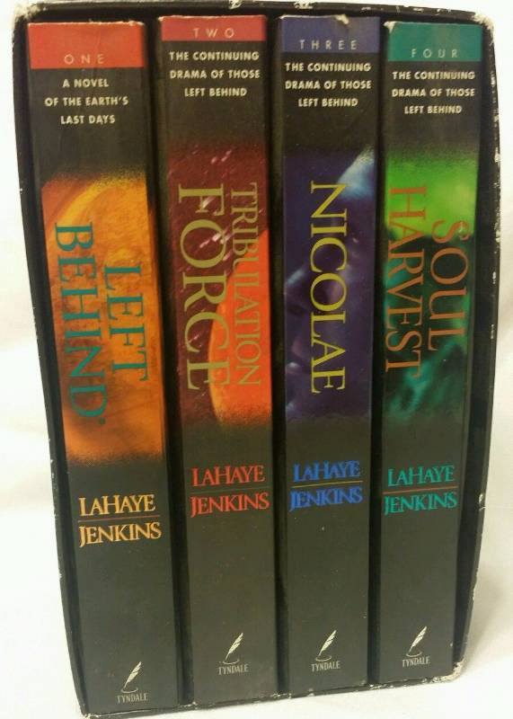 Left behind set of four paper back books in box