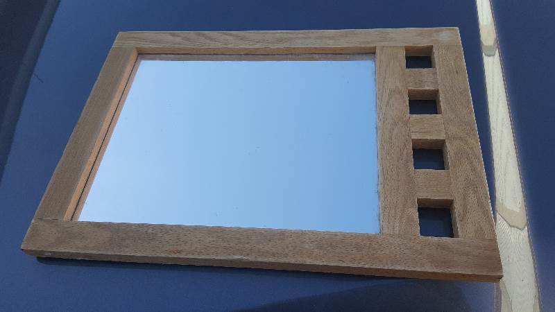 Wood framed mirror