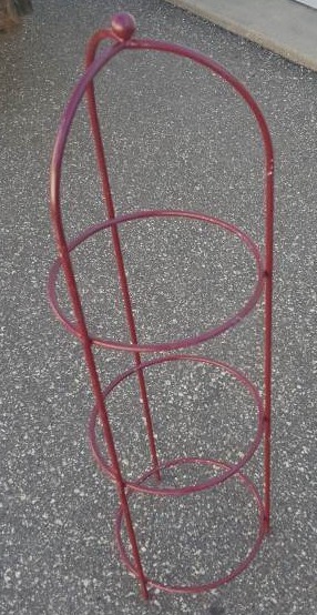 Red metal Plant stand