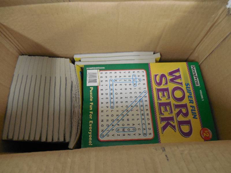 lot 36 image: BIG BOX LOT OF WORD SEEK & SUDOKU BOOKS - NEW