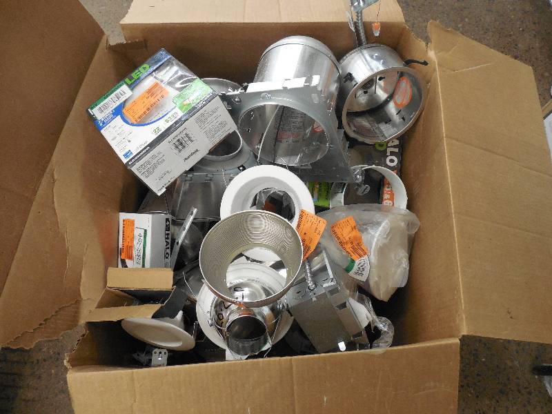 lot 20 image: BIG BOX LOT OF RECESSED LIGHT FIXTURES