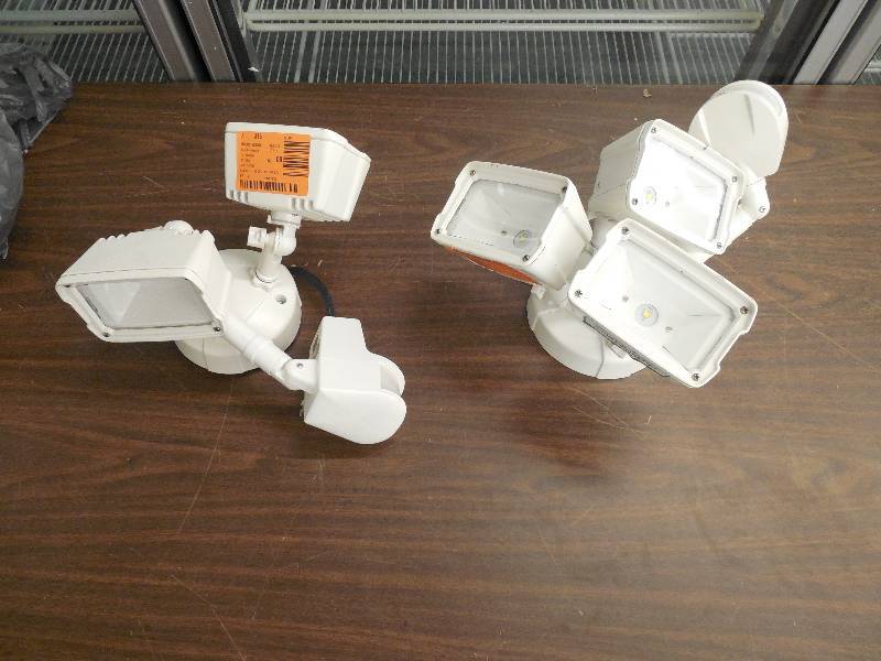 lot 22 image: (2) 270° Outdoor White Doppler Motion Activated LED Security Floodlight