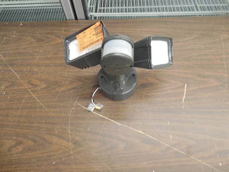 lot 24 image: 180 Degree Outdoor Bronze Motion Activated LED Twin Security Flood Light