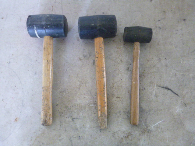 lot 84 image: 3 Rubber Mallets