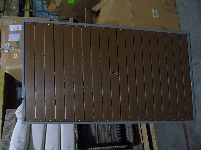 lot 14 image: Bryant Faux Wood Rectangular Patio Dining Table