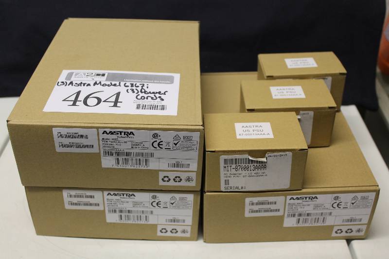 Lot of (3) Aastra Model 6867i VOiP Internet Phone Desk Set
