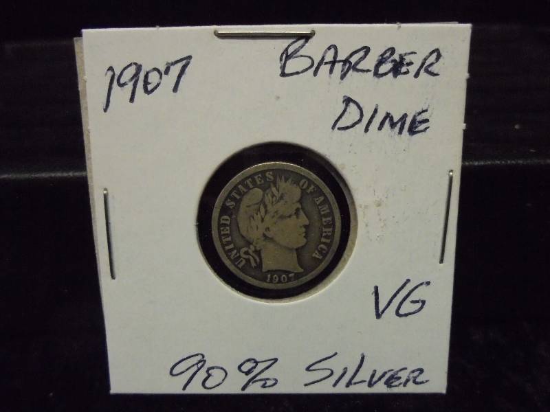 1907 Barber Dime