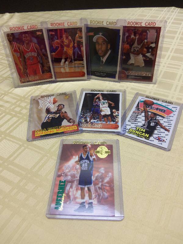 lot 9 image: 8 Basketball Rookie Cards
