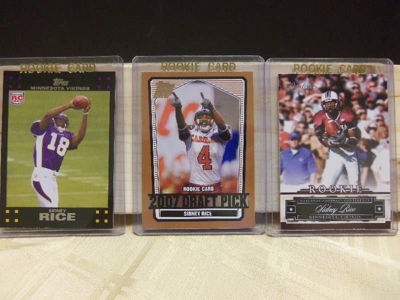 lot 35 image: Sidney Rice - 3 Rookie Cards