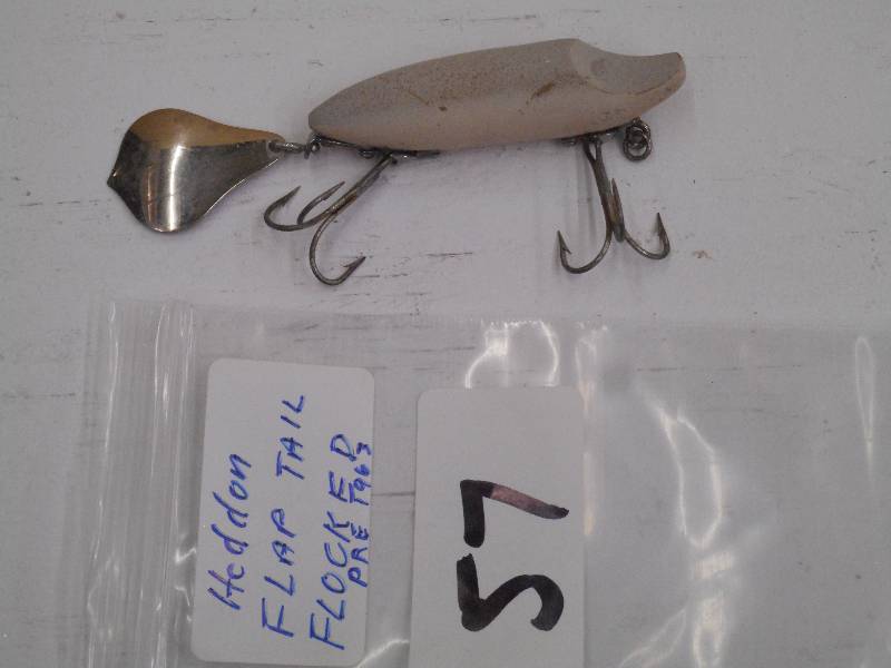 lot 57 image: Vintage Heddon Flap Tail Lure, Floc...