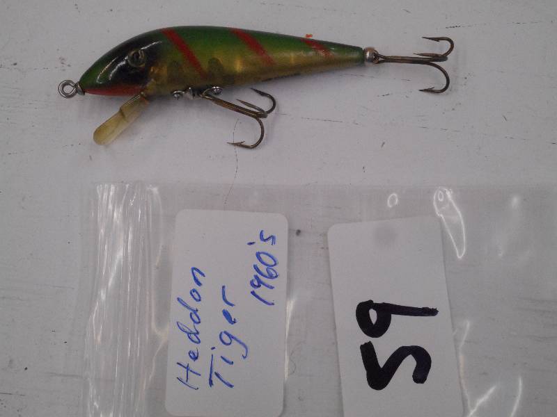 lot 59 image: Vintage Heddon Tiger 1960s Lure ...