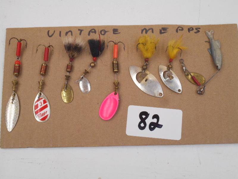 lot 82 image: Lot Of (8) Vintage Mepps Fishing Lu...