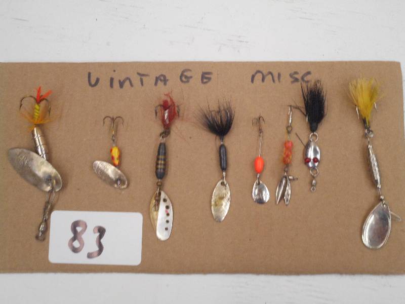 lot 83 image: Lot Of (8) Vintage Fishing Lures ...
