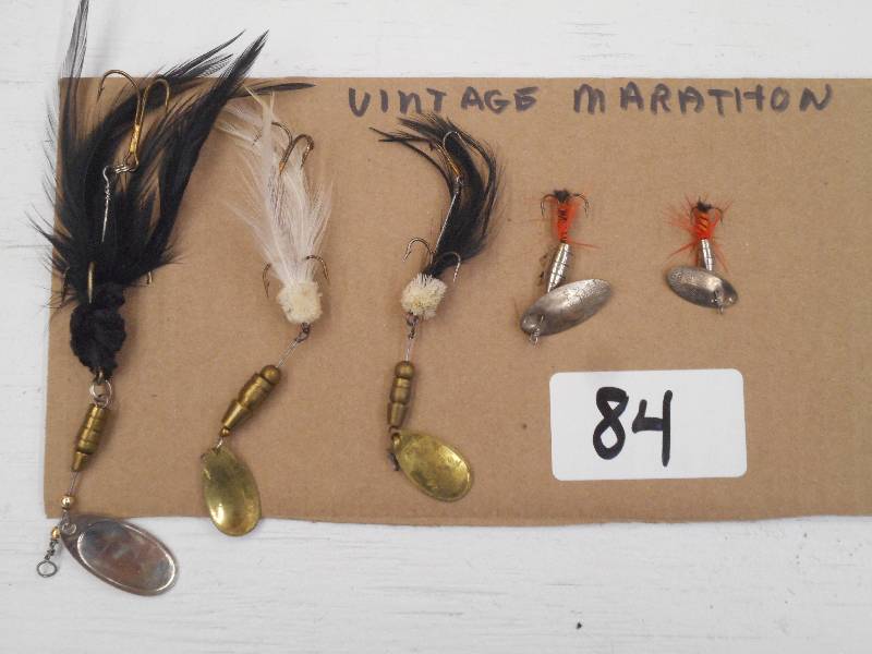 lot 84 image: Lot Of (5) Vintage Marathon Lures ...