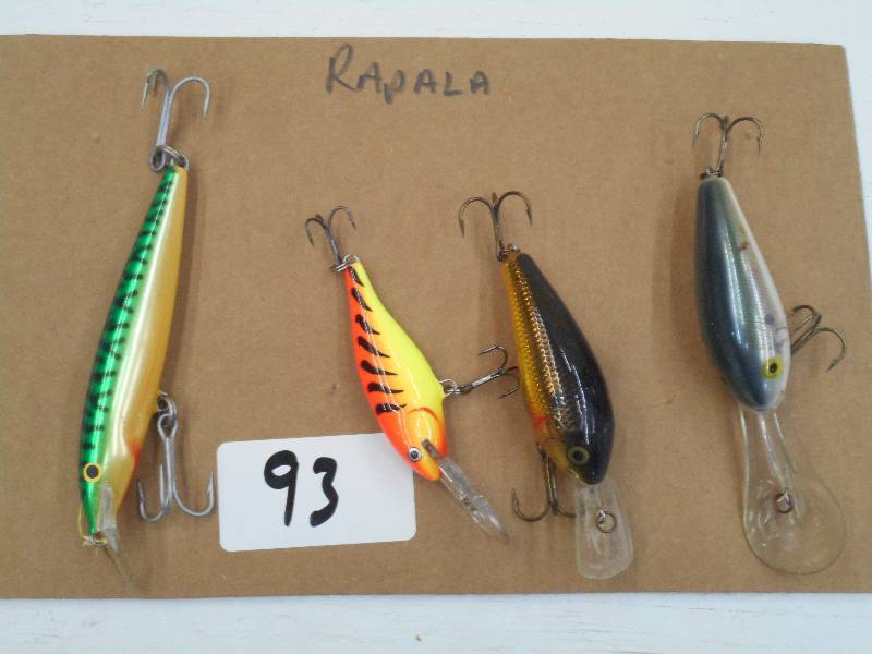 lot 93 image: Lot Of (4) Rapala Fishing Lures ...