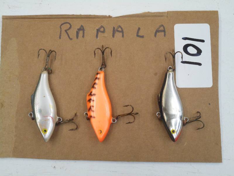 lot 101 image: Lot Of (3) Rapala Fishing Lures ...