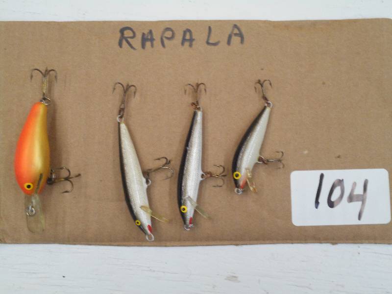 lot 104 image: Lot Of (4) Rapala Fishing Lures ...