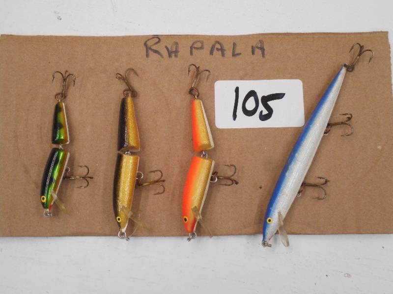 lot 105 image: Lot Of (4) Rapala Fishing Lures ...