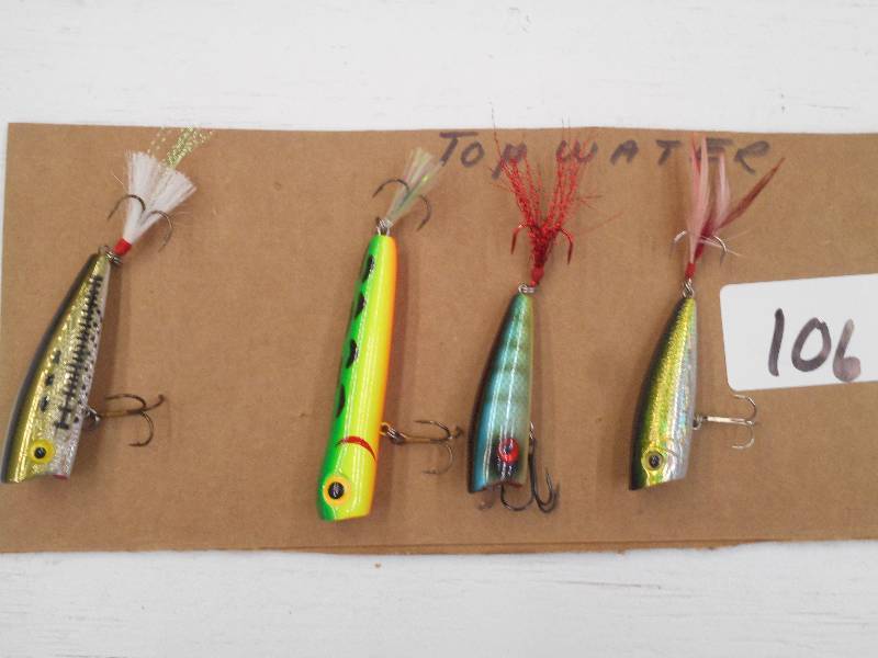 lot 106 image: Lot Of (4) Topwater Plug Lures ...
