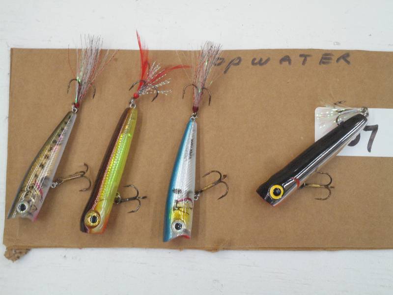 lot 107 image: Lot Of (4) Topwater Plug Lures ...